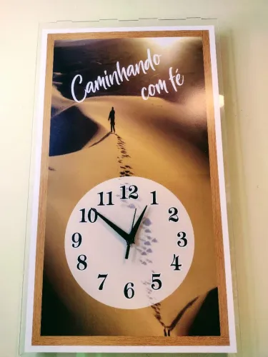 Relógio de Parede Decorativo Caminhando com Fé