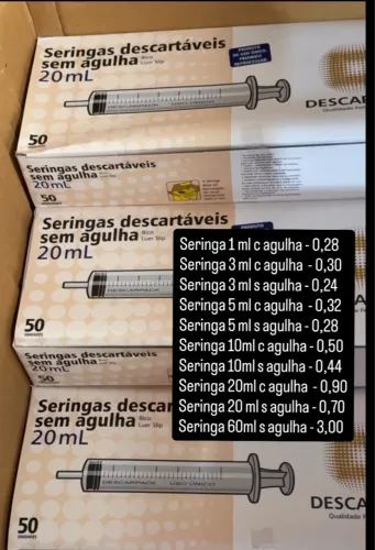 Seringas Descartáveis Sem Agulha
