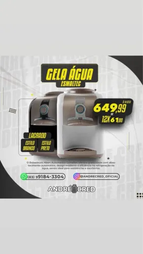 Bebedouro Esmaltec Gelágua Automático Lacrado