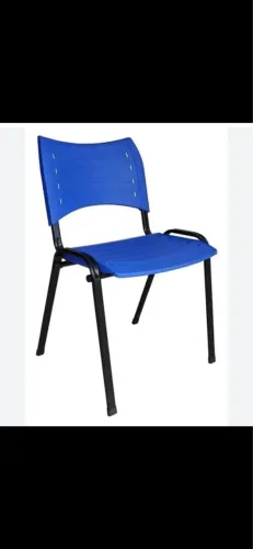 7 Cadeira prisma iso otimo estado ? para recepçao sala de espera desmontável azul e preta