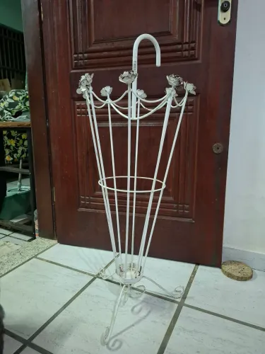 Porta Guarda-Chuvas Branco Decorativo