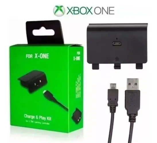 Bateria com cabo para controle Xbox one S normal e fat