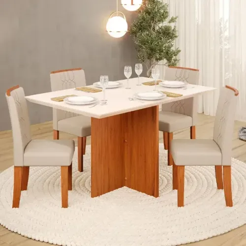Mesa NOVA com 4 Cadeiras FRETE E MONTAGEM GRÁTIS