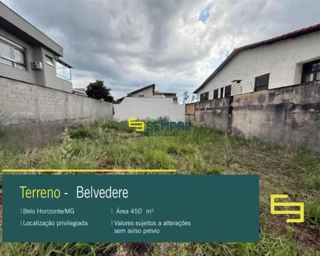 Terreno para alugar em Belo Horizonte - MG no bairro Belvedere