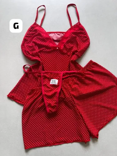 Baby Doll Vermelho Poá - Conforto e Estilo