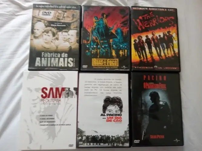 Lote dvd box Sam peckinpah Warriors ruas de fogo dia de cão al pacino pagamento final e + 