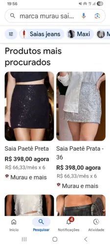 Linda saia curta semi nova original MURAL tam P