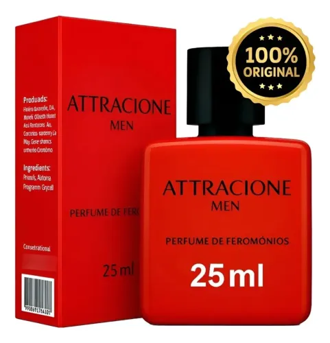 Perfume Attracione Men Amadeirado e com Feromônios