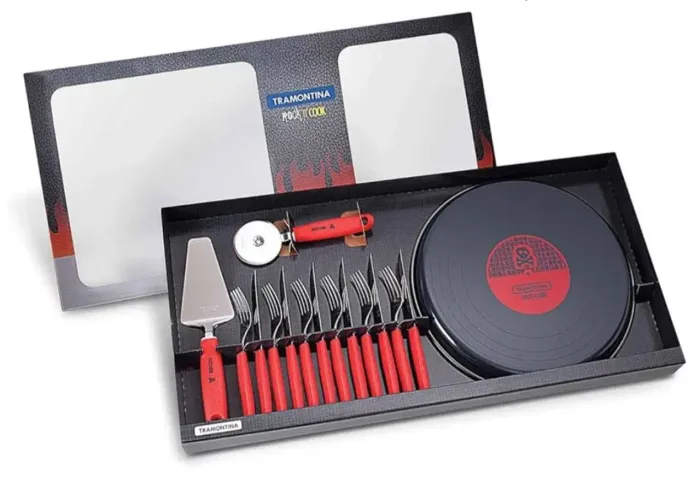 Kit Pizza Tramontina Rock n Cook 15 Peças