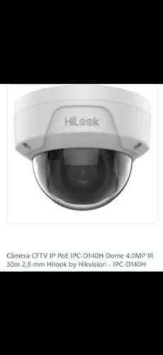 Câmera CFTV IP PoE IPC-D140H Dome 4.0MP IR 30m 2,8 mm Hilook by Hikvision