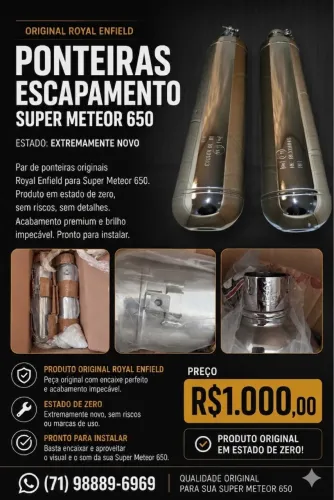 Kit ponteiras escapamento Super Meteor 650 Original 