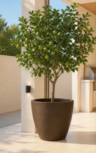 Vaso grande planta frutífera