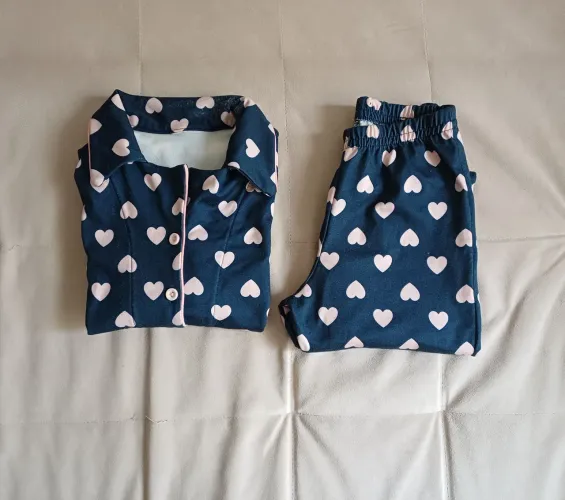 Pijama infantil corações tam 6 anos