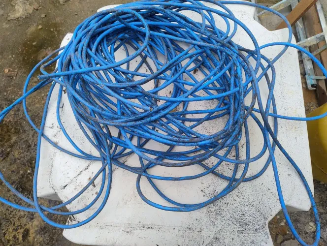 Cabo Flexível 10mm Azul - 44 Metros - Ótimo Estado aceito cartão 