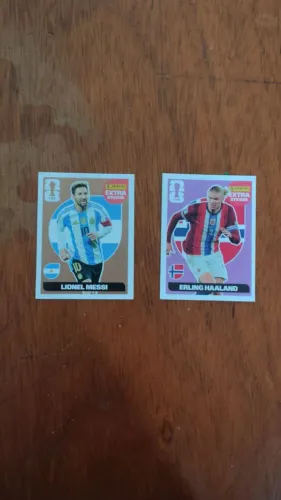 Figurinha especial Messi Bronze e Halland