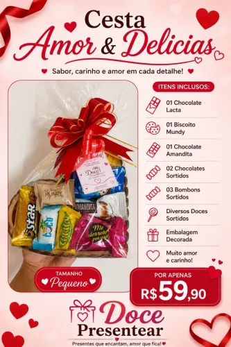 CESTA DE PRESENTE DIA DOS NAMORADOS 