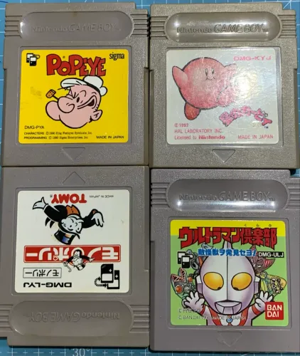 Popeye,kirby,monopoly ultraman game boy original