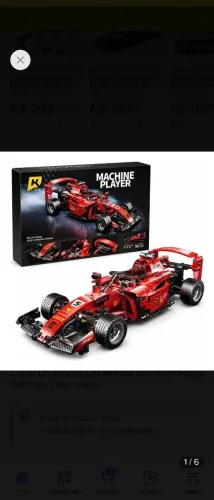 Carrinho Bloco de Montar Formula1 455 peças