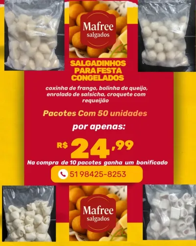 Salgados congelados 