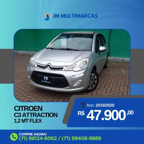 Citroen C3 Attraction Pure Tech 1.2 Flex 12V MEC 2020