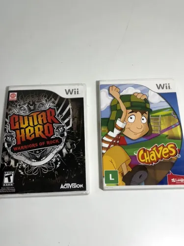 Lote Jogos Wii: Chaves + Guitar Hero Warriors of Rock