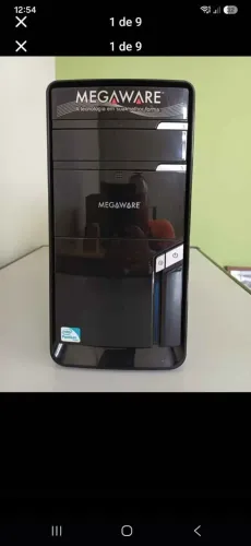 Cpu Megaware com par de caixas de som