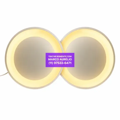 2x Luminárias Plafon Eclipse Luz Indireta 41 CM Diâmetro + 6 Lâmpadas - R$ 400 o Par