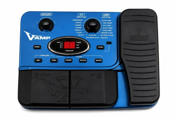  Já vem com fonte Pedaleira Behringer V-Amp - Som Profissional Barato | 100% Funcionando