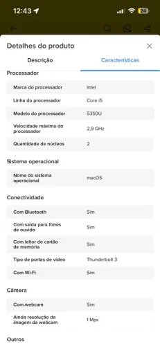 Vendo MacBook Air A1466