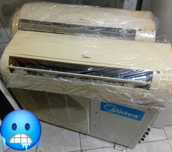 Bi split midea 18.000 btus / duas unidades de 9 ( dois ar condicionado pelo preço de um )