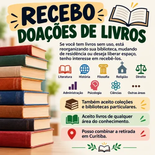 DOAÇÕES DE LIVROS - RECEBO