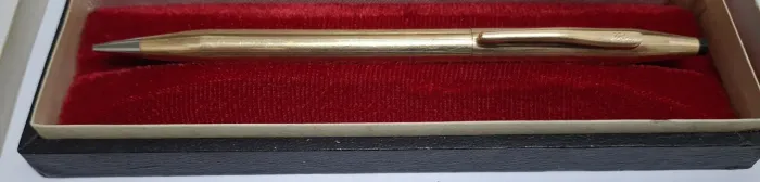 Lapiseira Vintage A. T. Cross Company 1/20 14K Gold Filled - Frisos Longitudinais - u.s.a