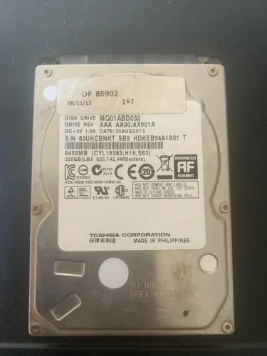 Hd de notebook 320gb