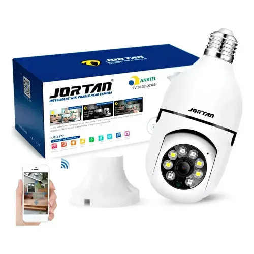 Entrega grátis | Câmera Lâmpada Wi-Fi 360° | Visão Noturna | Áudio | Alerta no Celular