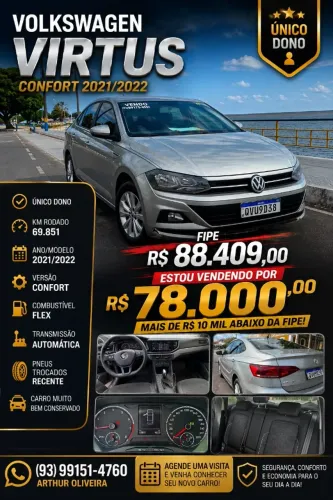Volkswagen Virtus Comfort. 200 TSI 1.0 Flex 12V AUT 2022