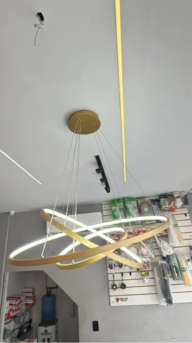 Lustre Círculo pra pé direito duplo na promoção