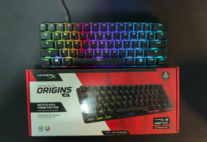 Teclado Mecânico Gamer HyperX Alloy Origins 60 RGB - Switch Red - Com Caixa + Nota Fiscal