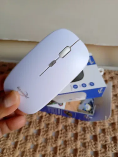 Mouse Sem Fio Bluetooth 2.4GHz Recarregável LED RGB