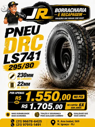 Pneu 295 Borrachudo - Novo Importado