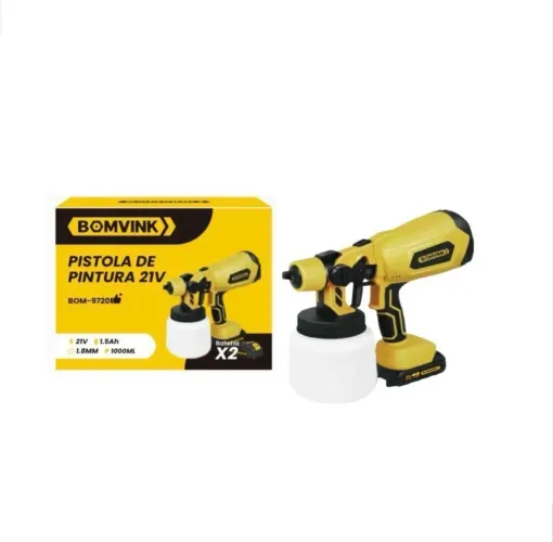 Pistola Pintura s/Fio 21V Bivolt Bom97201H Bomvink