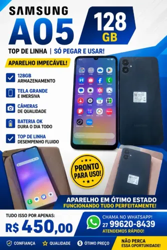 SAMSUNG A05 128 GIGA SO PEGAR E USAR