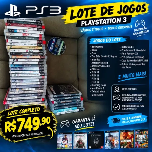 Lote de jogos PS3 ORIGINAL