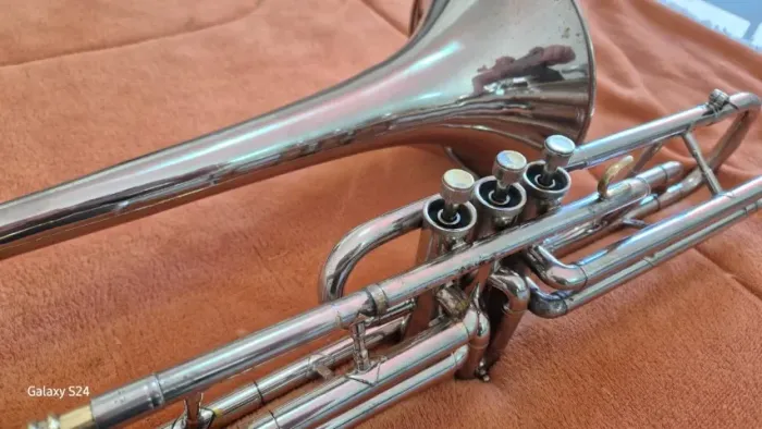 ? Trombone Scavone Antigo de Pistos - Dupla Afinação Sib/Dó - Completo *** 59 ANOS**