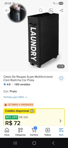 Cesto roupas sujas multifuncional
