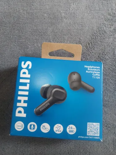 Fone de ouvido Tws Philips Tat1109bk/00 preto Ipx4