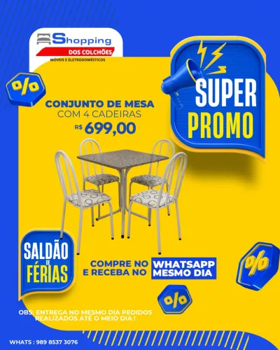 Mesinha na promoção do dia !