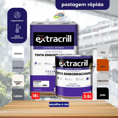 Tinta Emborrachada Extracrill Impermeabilizante Galão / Lata