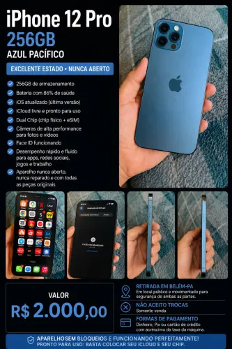 iPhone 12 Pro 256GB Azul Pacífico
