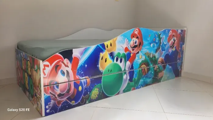Cama infantil menino tema "Mário Bross"s