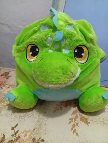 Lancheira Térmica Infantil Pelúcia Lunch Pets - Dinossauro Snappy (Original)